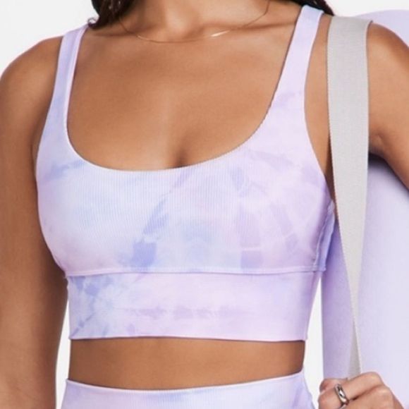 Beach Riot Tops - NWT Beach Riot Leah Rib Top Bikini  Tie-dye Large